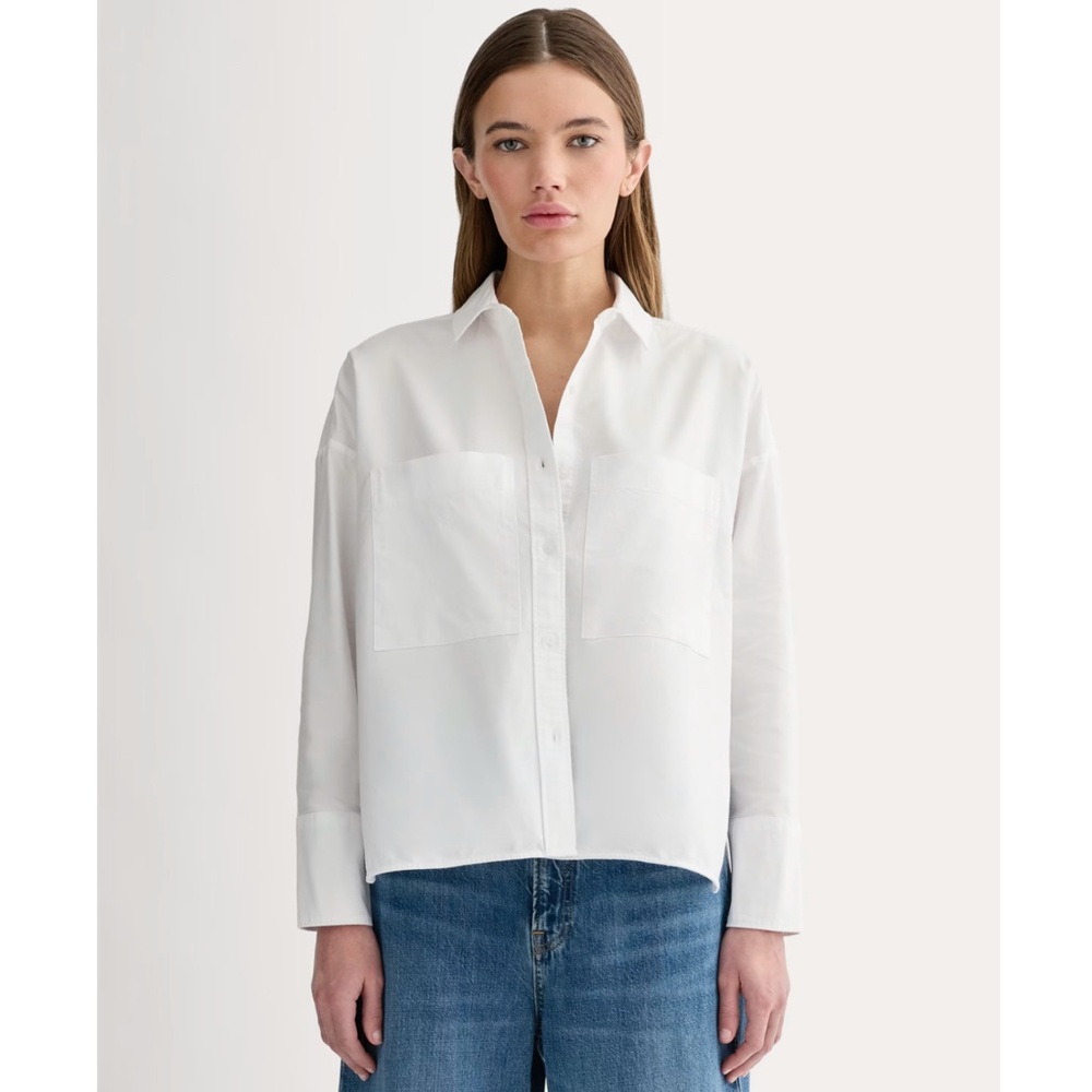 Everlane The Boxy Oxford Button Down Pocket Front Shirt XXS